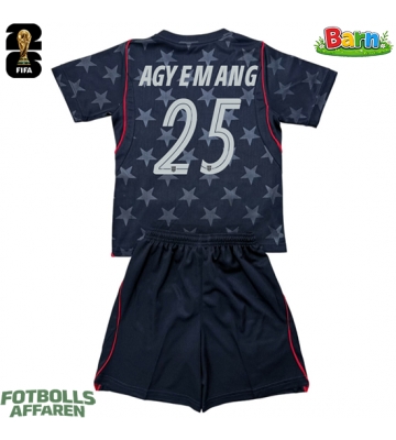 Förenta stater Patrick Agyemang #25 Bortaställ Barn VM 2026 Kortärmad (+ Korta byxor)